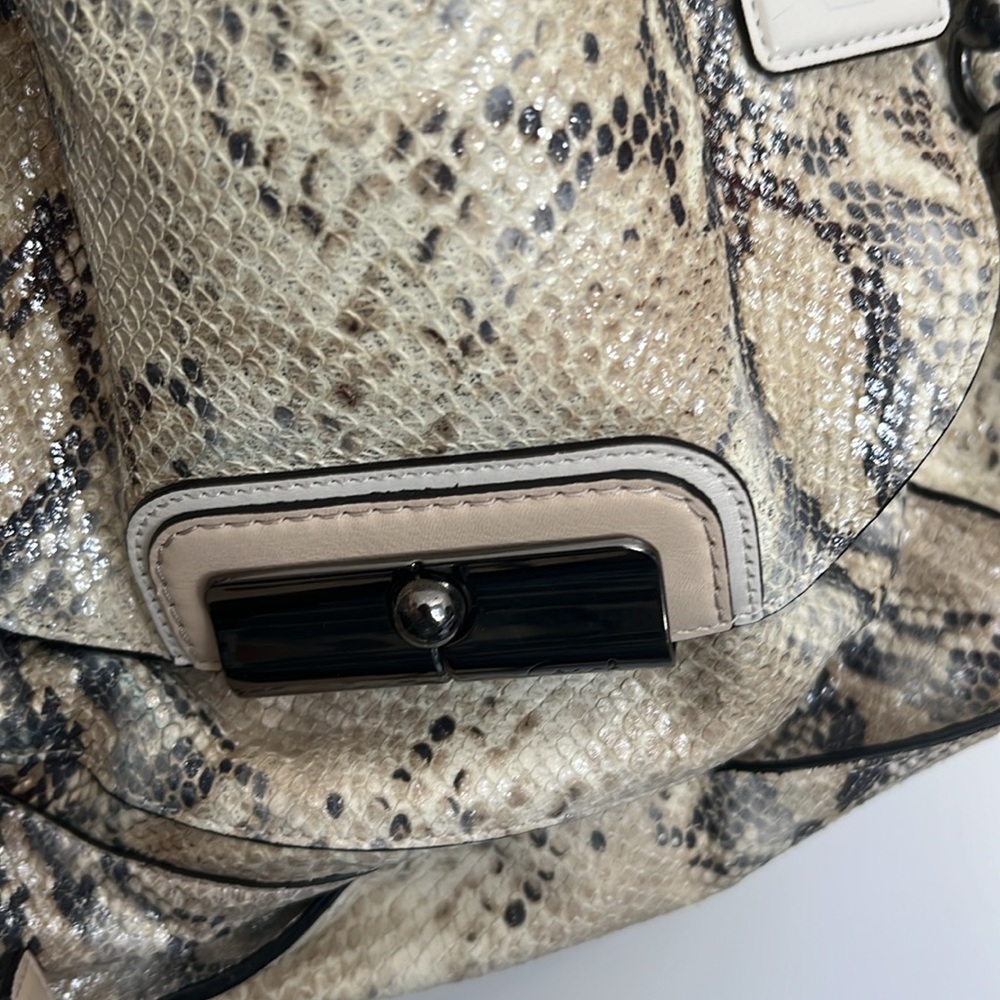 Coach Kristin Python Snakeskin embossed Tote Satc… - image 9